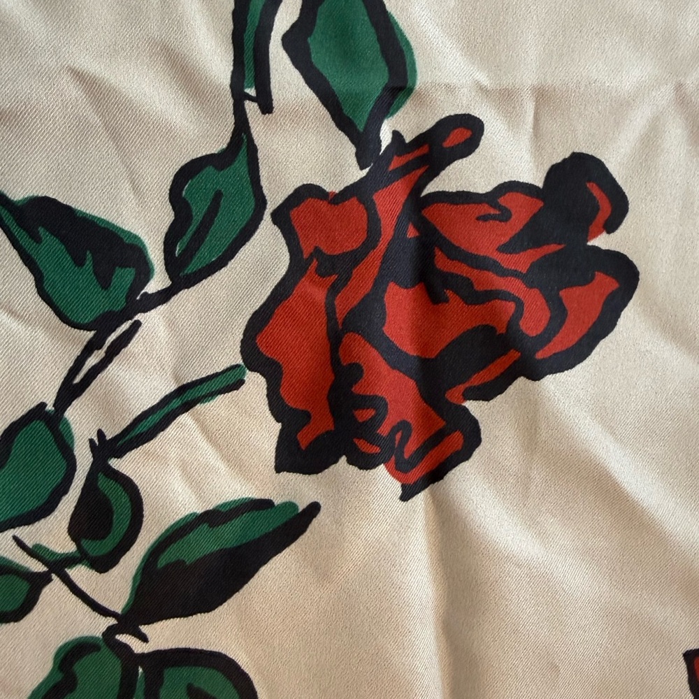 Ascher London Floral Scarf with Red Roses - Picture 6 of 9
